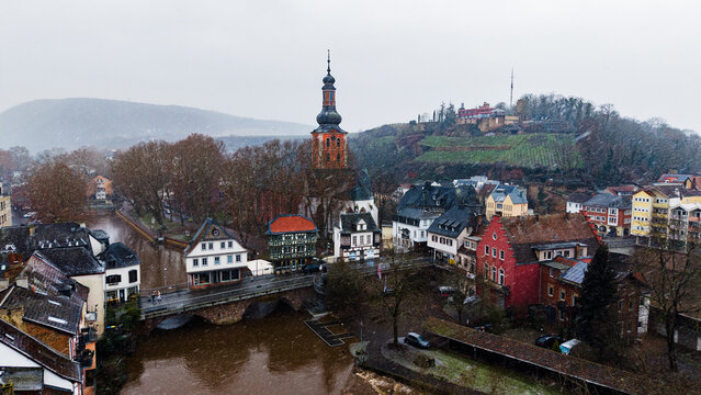 panorama of the old town of Bad kreuznach Germany
