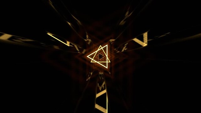 Light Orange Abstract Infinite Strobe Triangular Space Background VJ Loop in 4K