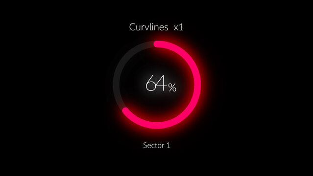HUD Neon Infographics Curve Lines x1