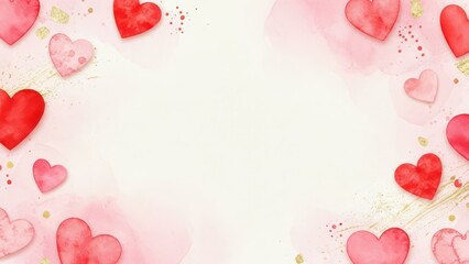 Romantic hearts background