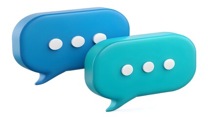 3D chat bubbles for modern communication and messaging