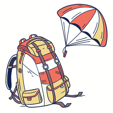 Adventure backpack with parachute
