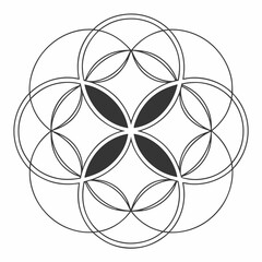 Geometric flower of life pattern