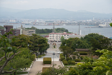 View of Hakodate Port and Cityscape from Motomachi Hill
