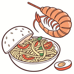 Delicious seafood pasta dish