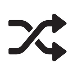 Arrow Shuffle Icon – Flat Vector Illustration for Web & Mobile Apps © MDMONIR