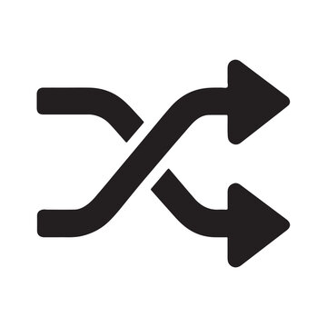 Arrow Shuffle Icon &ndash; Flat Vector Illustration for Web & Mobile Apps