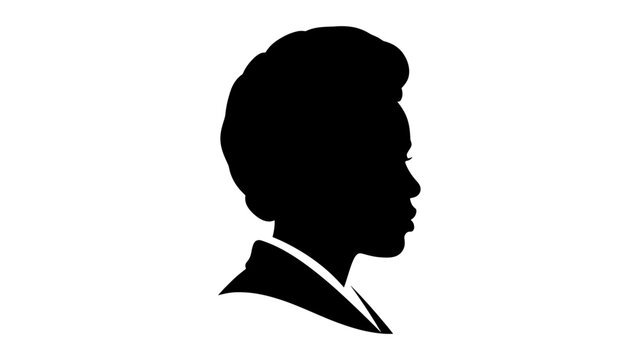 Silhouette of a man in profile view.
