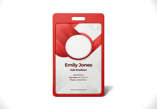 Id Card Holder Mockup