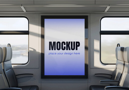 Train Billboard Poster Mockup