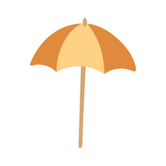 Beach umbrella illustration showing coastal shade and vacation comfort, ideal for seaside travel blogs and tropical leisure concepts.