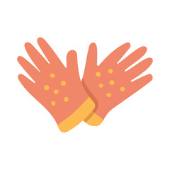 Protective gloves illustration highlighting hand safety, allergy prevention, and household cleaning topics for health and hygiene guides.