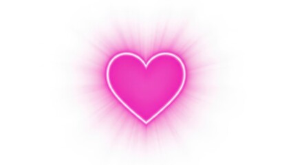 Glowing pink heart