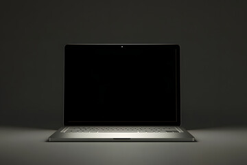 Sleek Silver Laptop Closed on Dark Gradient