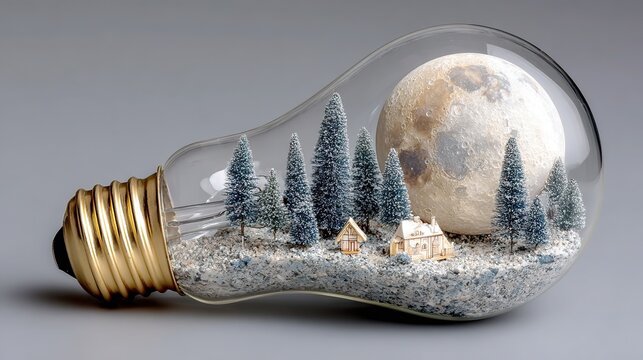 Dec mobile wallpaper: bulb cosmos sky blue natural light, 12K AMOLED-friendly, winter sci-fi vibe