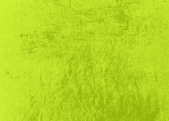 Abstract Bright neon light green background. Distressed textured green backdrop with scratches, splashes, gradient with space for text. Blank background wallpaper for design, advertising, and mockups