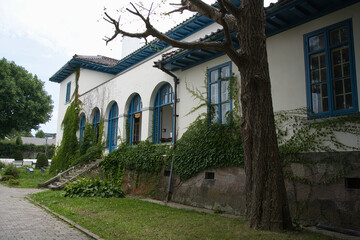 Historic Building with Stone Steps in Motomachi, Hakodate
