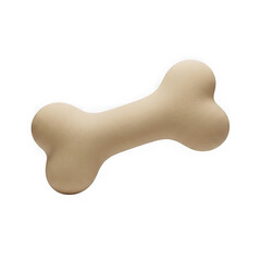 Fototapeta premium 3d rendered dog bone with textured surface and beige color