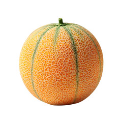 Cantaloupe melon Isolated on transparent background
