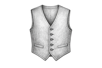 Classic Vest Illustration on a transparent background for your projects