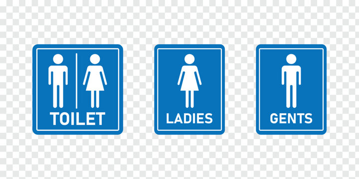 Toilet icons set. Men and women restroom icon sign right arrow. Disabled wheelchair icon. Girls and boys restrooms sign and symbol. bathroom sign. wc, lavatory. Collection of Toilet and Restroom Direc