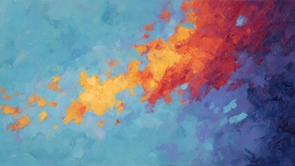 Obraz premium 色彩が混ざり合う化学反応イメージの抽象絵画風背景