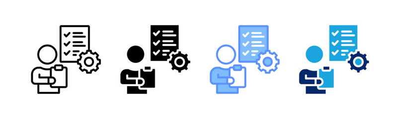 responsibility icon set multiple style collection