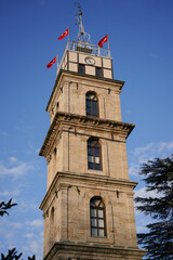 Tophane Clock Tower in Bursa, Turkiye