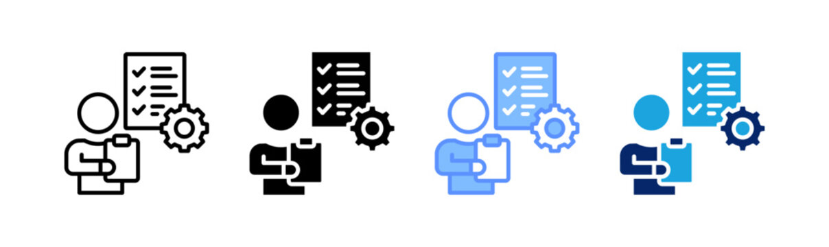 responsibility icon set multiple style collection