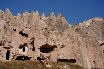 Rock Formations in Zelve Valley, Nevsehir, Turkiye
