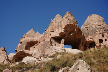 Rock Formations in Zelve Valley, Nevsehir, Turkiye