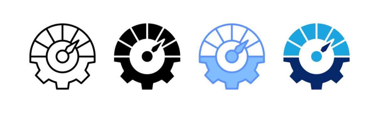 optimization icon set multiple style collection