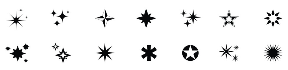 Obraz premium Shine sparkle icon. Vector blink star for logo, sparkle clipart