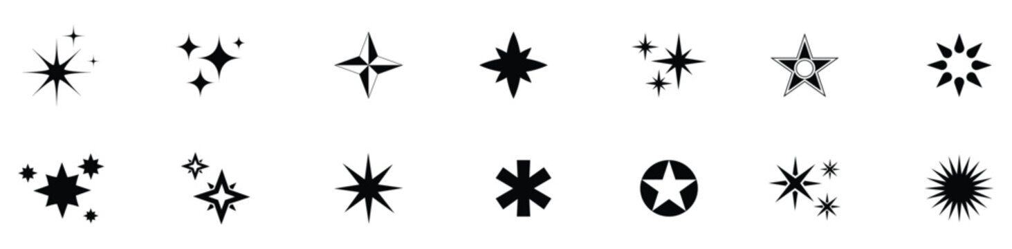 Shine sparkle icon. Vector blink star for logo, sparkle clipart