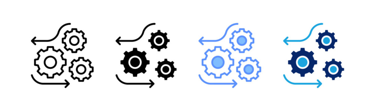 change control icon set multiple style collection