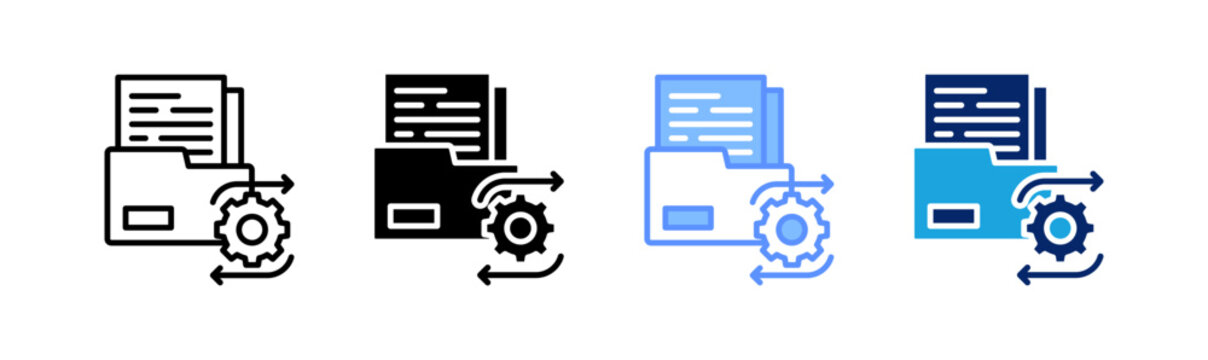 documentation icon set multiple style collection