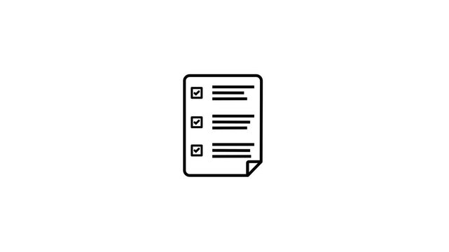 Task list icon showing three completed steps