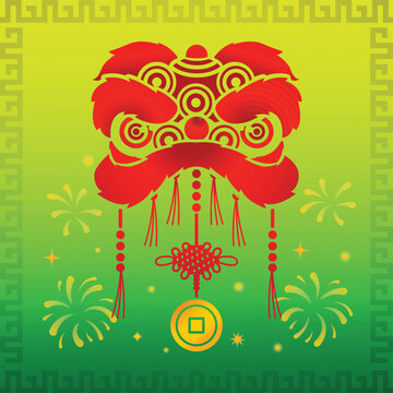 Chinese new year gradient vector