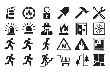 Emergency Warning Symbols for Building Compliance Software