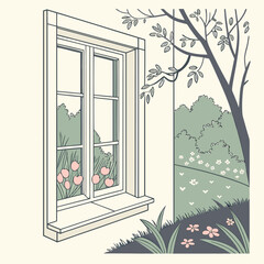 Window with a view of nature