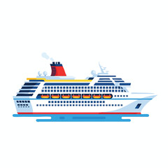 Obraz premium Luxury Cruise Ship at Sea