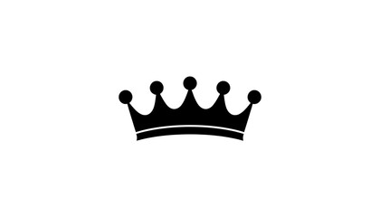 black crown icon with five points transparent background © Mustakim