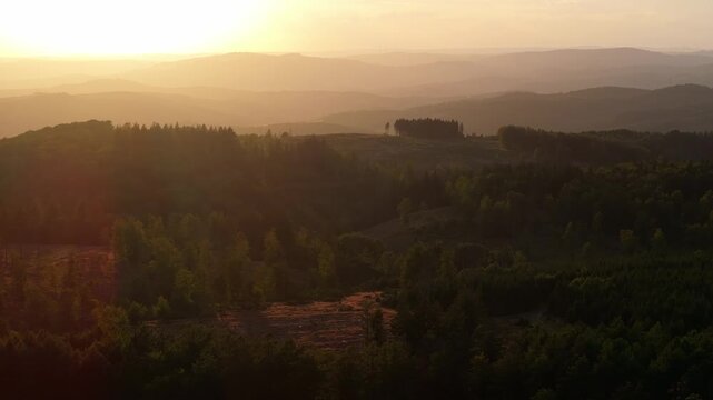 the beautiful landscape of the siegerland germany in the evening 4k 25fps video