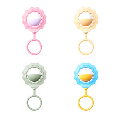 Beanbag baby toy isolated on white background