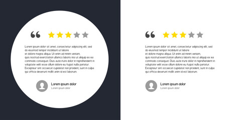 Product or service review. Review design. Vector template