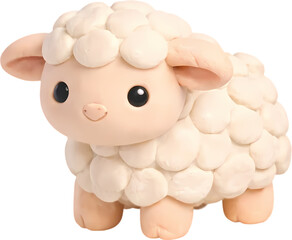 Obraz premium Fluffy Sheep Cube Toy