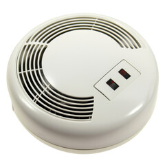 Home Fire Safety Smoke Alarm Detector Device isolated on white transparent background