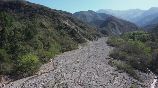 mountain river stone fly drone