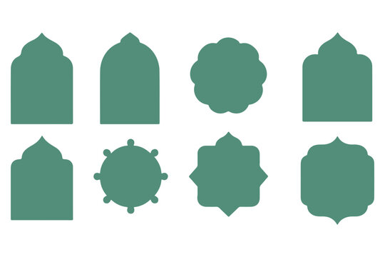 Vector set of decorative frames for Muslim and Hindu celebrations. Perfect for Eid, Ramadan, Diwali, and festive invitations.