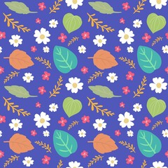 seamless pattern with autumn leaves